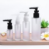 2PCS 100 ML/3.4 OZ Frosted Glass Pump Bottles with Black