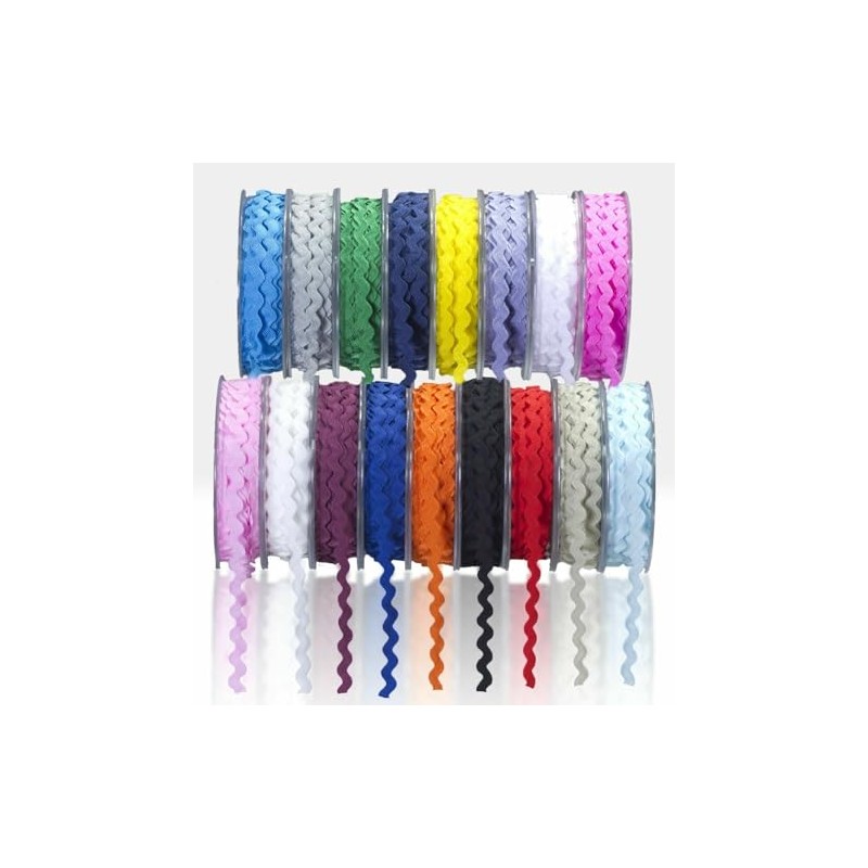 SUPER RIBBONS®™ - Full Reel 6mm Quality RIC RAC Ribbon/Braid/Trimming