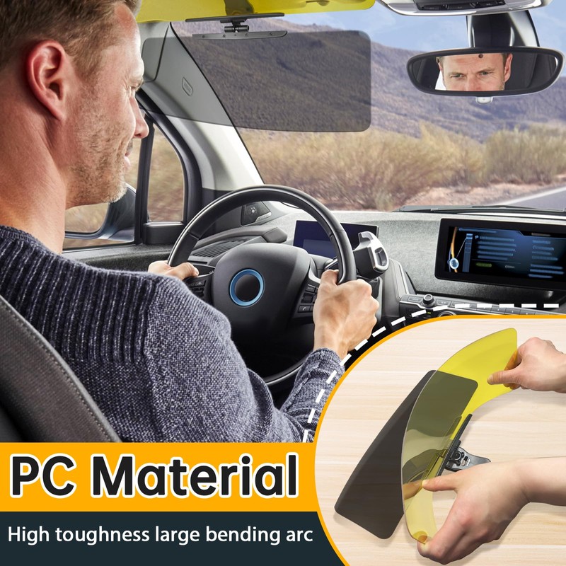 DOOUBAO Sun Visor Extender for Car, 2 in 1 Day