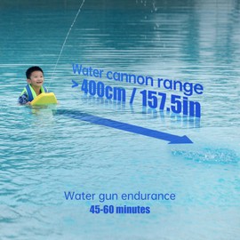 SAFEBAO Electric Swimming Kickboard for Kids,Motorized Swim Board with Water Gun, Motorized Swim Training for Children Adults,60N Thrust,198 lbs Buoyancy,25V Rechargeable Battery,Age 41 Months up