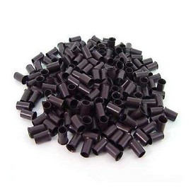 200 PCS 3.5 mm Dark Brown Color Copper Tubes Beads Locks Micro Rings for I Tipped Human Hair Extensions