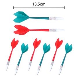 Xgvzs 6 PCS Soft Tip Darts Plastic Gentle Hint Darts for Soft Dartboards Great Indoor Office Home Games for Kids and Adults (Red+Green)