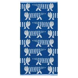 Marushin 8805000500 Lisa Larson Bath Towel, Approx. 23.6 x 47.2 inches (60 x 120 cm), Mikey Blue