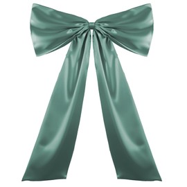 YonJeeky Big Bow Decorations 41 x 26 Inch Giant Satin Ribbon Bows for Birthday Party Backdrop Wall Room Decorative Coquette Bow Wedding Bridal Bachelorette Decor Supplies (Dusty Blue)