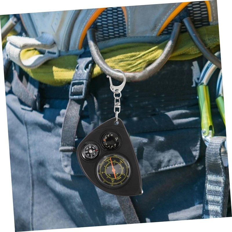 BIUDECO Distance Calculator Keychain Compass Multifunctional Surveying Gauge for Outdoor