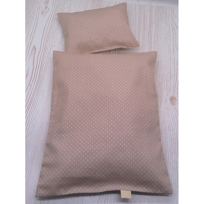 Puppenbettwäsche in 2 Variationen Größe 26b x 34h (Mauskopf)