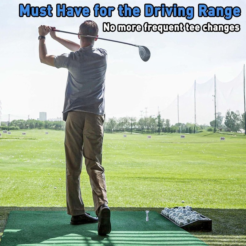 Fraser Fitness Adjustable Golf Tee, Golf Mat Tees for Driving