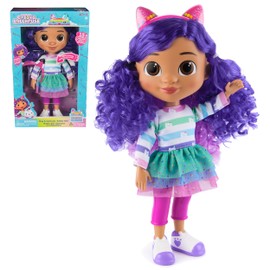 Gabby’s Dollhouse, 'Gabby Girl' Que Canta y celebra, muñeca de 33 cm de Altura con Efectos de Sonido y Orejas de Gato Reversibles, Juguetes para niños y niñas a Partir de 3 años