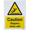 Caledonia Signs 14229E Caution Slippery When Wet Sign, 200 mm