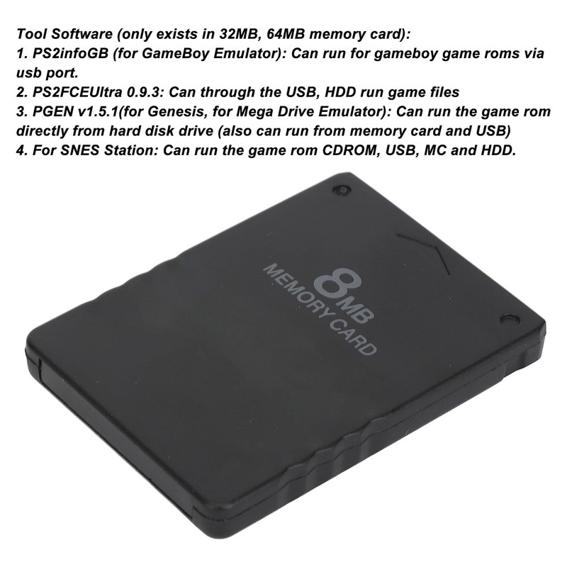Efficient and Stable, Memory Card with Emulators and Tools, Wide