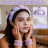6 diademas skincare OVQZAW con muñequeras absorbentes de alta elasticidad