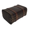 Retro Wooden Suitcase Home Party Artificial Leather Jewelry Necklace Storage
