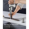 FORIOUS Touchless Kitchen Faucet with Soap Dispenser, Brushed Nickel, Hands-Free,