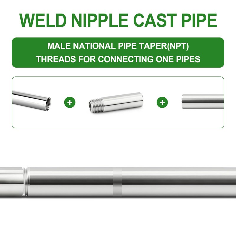 TAISHER 2PCS 304 Stainless Steel Pipe Fittings, 1/4" NPT Male
