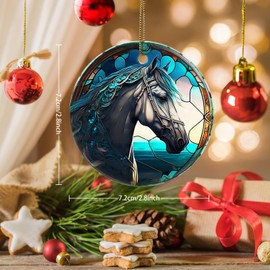 Dodosky Christmas Horse Ornament - Horse Hanging Ornaments - Horse Christmas Tree Ornaments - Horse Lovers Gifts - Horse Keepsake Ornament - Animal Lovers Ornament Gifts