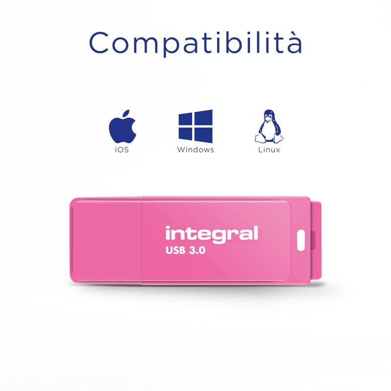 Integral 128GB Neon Pink USB 3.2 Gen 1 Flash-Laufwerk