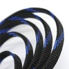 30ft PET Expandable Sleeving Wire Cable Sleeve (1/4", Steel Blue&Black)