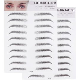 Operitacx 2 Piezas Plantillas para Cejas Artificiales Negras de Papel, para Pegatinas de Transferencia, Uso Fácil, Dura Varios Días, sin Heridas