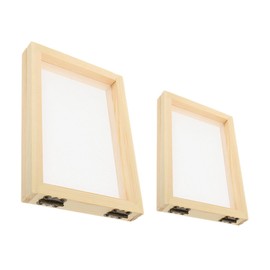 Gatuida 2Pcs Wooden Paper Making Frame DIY Craft Paper Mesh Tool for Handmade Suitable for Art Projects and Crafting