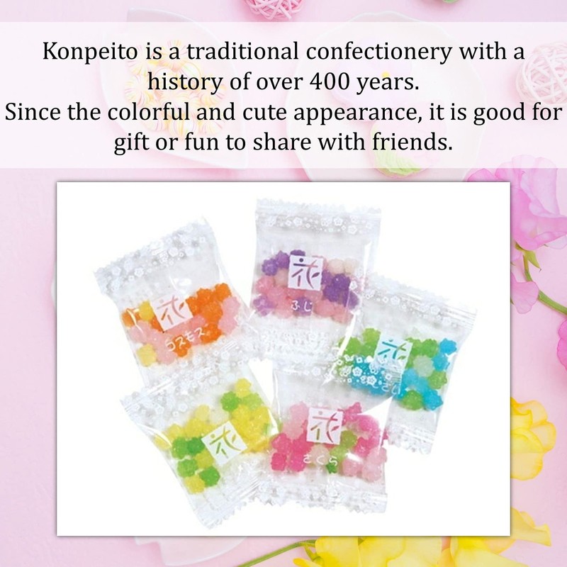 MARUTA CANDY 100 Pack 0.2 Ounce Multicolor Japanese Kompeito Sugar
