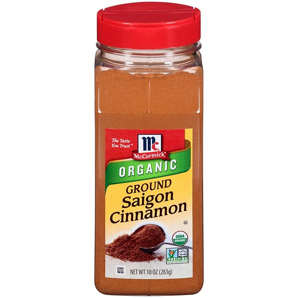 McCormick Saigon Cinnamon (Ground, Organic, Non-GMO, Kosher), 10 oz