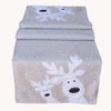 texpot Table Runner 40 x 140 cm Light Grey White