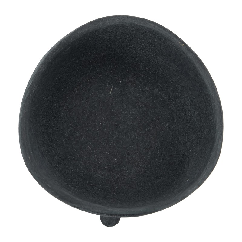 Creative Co-Op Boho Terracotta Footed Planter, Matte Black