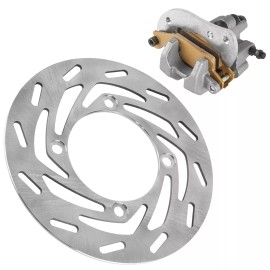 Caltric Front Left Brake Caliper w/ Disc Rotor for Yamaha Kodiak 700 YFM700K 4X4 2016-24