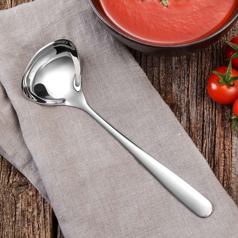 GRÄWE Sauce Spoon, Silver, Stainless Steel, Polished