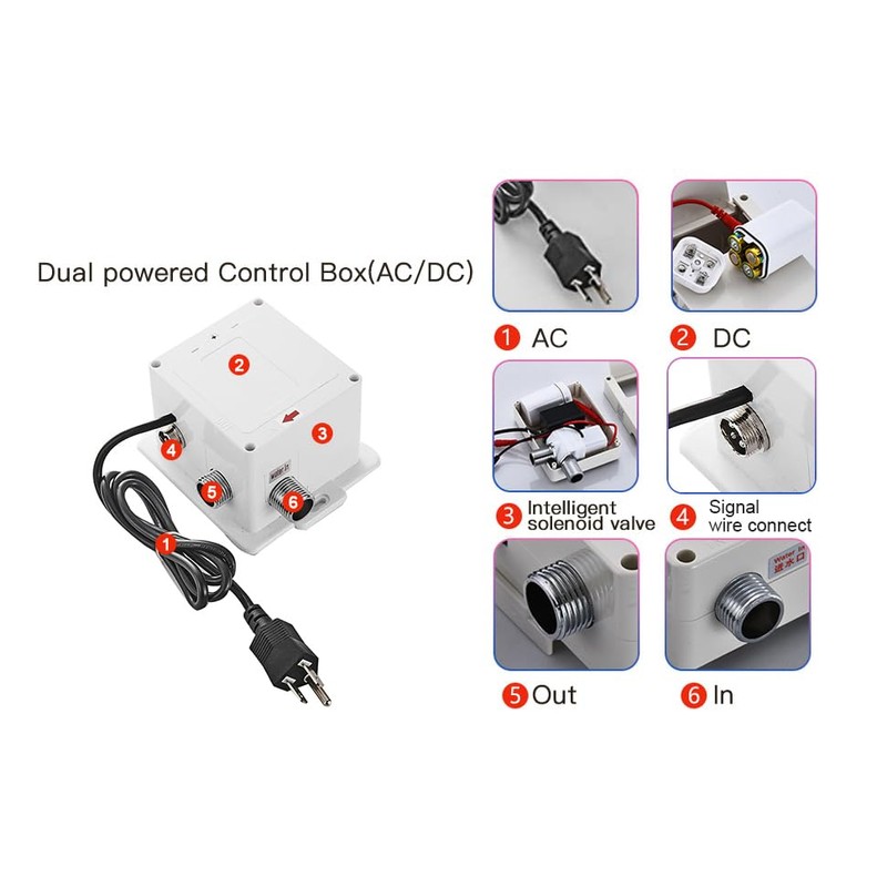 Automatic Sensor Control Box Dual Powered for Touchless Bathroom Faucet