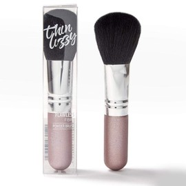 Thin Lizzy Flawles Fibre Brush - Ultrafine & Super Soft, Vegan, Versatile, For Powders & Loose Mineral Foundations, Pink