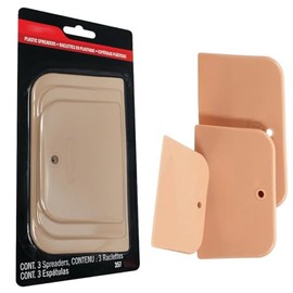 Edward Tools Plastic Spreader Set – 3 Sizes for Applying Body Fillers, Putties, Bondo Epoxy, Spackle, Caulk, and Glaze – Flexible + Reusable with Smooth Clean Edge – Automotive, Home, and DIY Tools