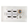 Wall Plate 6 Ports HD Multimedia Interface CAT6 TV F