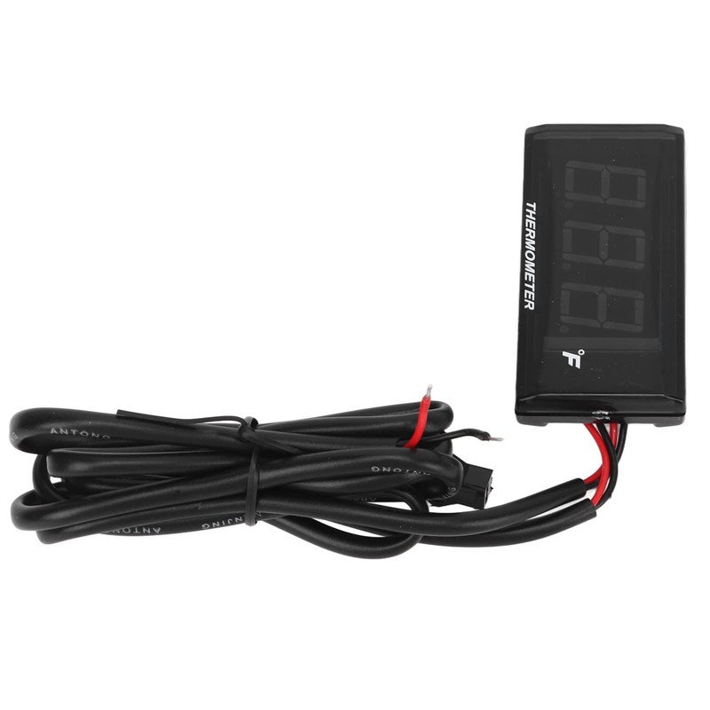Motorcycle Water Temp Meter,DC12V Ultra Thin Digital Thermometer Instrument ABS