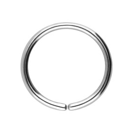 PIERCINGLINE Titanium O-Ring Bendable Open Piercing Lip Eyebrow Nose Ear Choice of Colours and Sizes, Titanium, Without Stone
