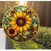 Unbranded Sunflower Window Hanging Sun Catcher for Wall Gardening Home
