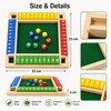 Wooden Shut The Box Dice Game for 4 Players -
