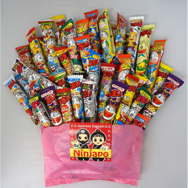 Assorted Japanese Junk Food Snack "Umaibo" 100 Packs of 11