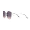 Coach HC7152 Sunglasses, Shiny Silver/Grey Pink Gradient, 60 mm