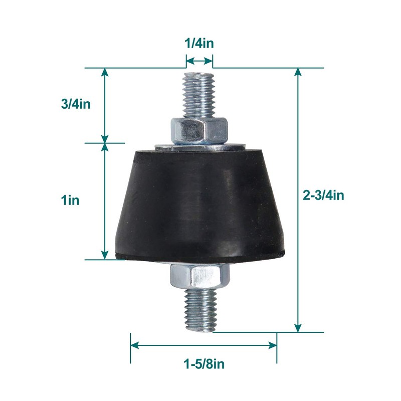 Daisypower Air Conditioner Rubber Anti-Vibration Mounts Pad, Shock Absorbing Isolator
