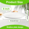 PLMMOUT 6 PCS White Dessert Plates, 6 Inch Ceramic Salad