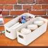 3 Pieces Bathroom Storage Baskets, White Rectangle Bathroom Storage Box