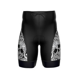 Sparx Men's Active Triathlon Short Tri Cycling Short Swim Bike Run, Skulls, XX-Large