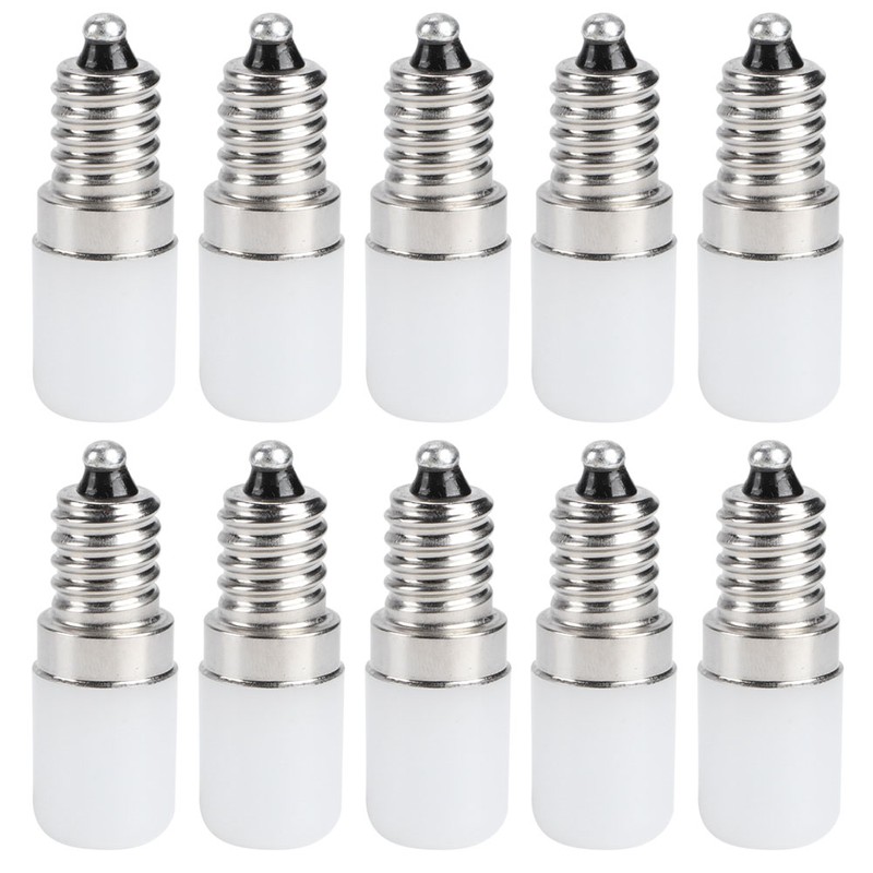 10Pcs 1.5W LED Candle Light Bulb Screw Socket Bulb Lamp