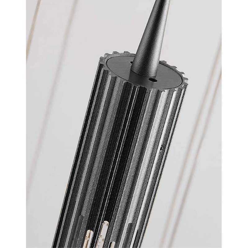 Flashing God Black Pendant Lights Modern LED Kitchen Island Light