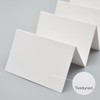 AZAZA 50 Pcs White Blank Place Cards - Textured Table