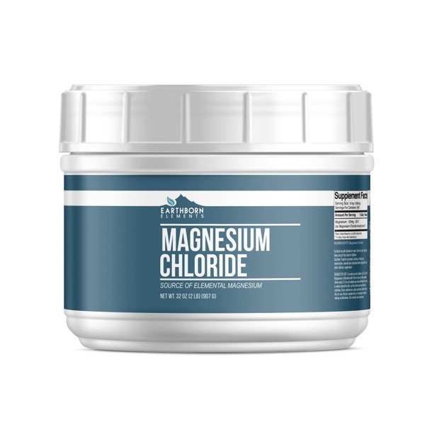 Earthborn Elements Magnesium Chloride (2 lb), Dietary Supplement, Great Source of Elemental Magnesium