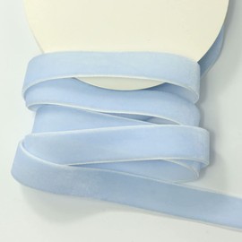 Ashprint (London) Limited Velvet Ribbon, 5m Single Sided Solid Fabric Ribbon Roll for Holiday Festival Birthday Gift Wrapping Bows Making, Floral DIY Craft Wedding Decoration (16mm Width, Sky Blue)