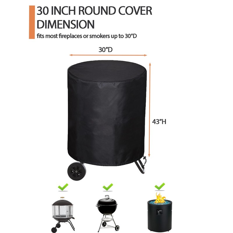 SheeChung Outdoor Fireplace Cover for Fire Sense 01471 Fire Pit,Waterproof