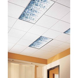 LBDecor Spring Blue Eucalyptus Leaves Fluorescent Light Covers 4 x 2 FT, Light Covers for Ceiling Lights Classroom Lights Filters Cover Magnetic for Office School Home Plant